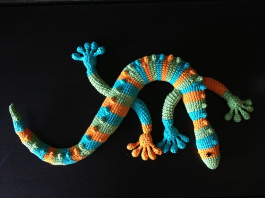 My crochet gecko