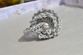 Crochet linen napkin rings
