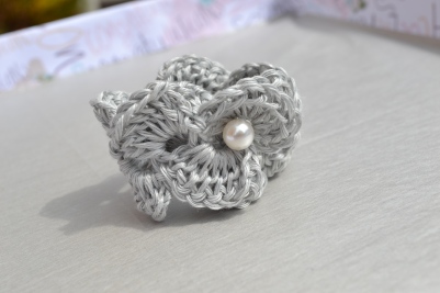 Crochet linen napkin rings