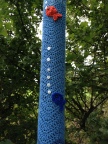 Lamp post yarn bombing