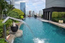 The roof top pool of the Banyan Tree, Bangkok