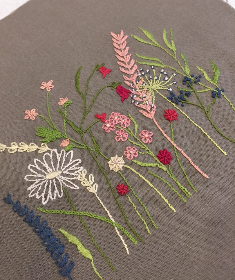 Flower meadow embroidery